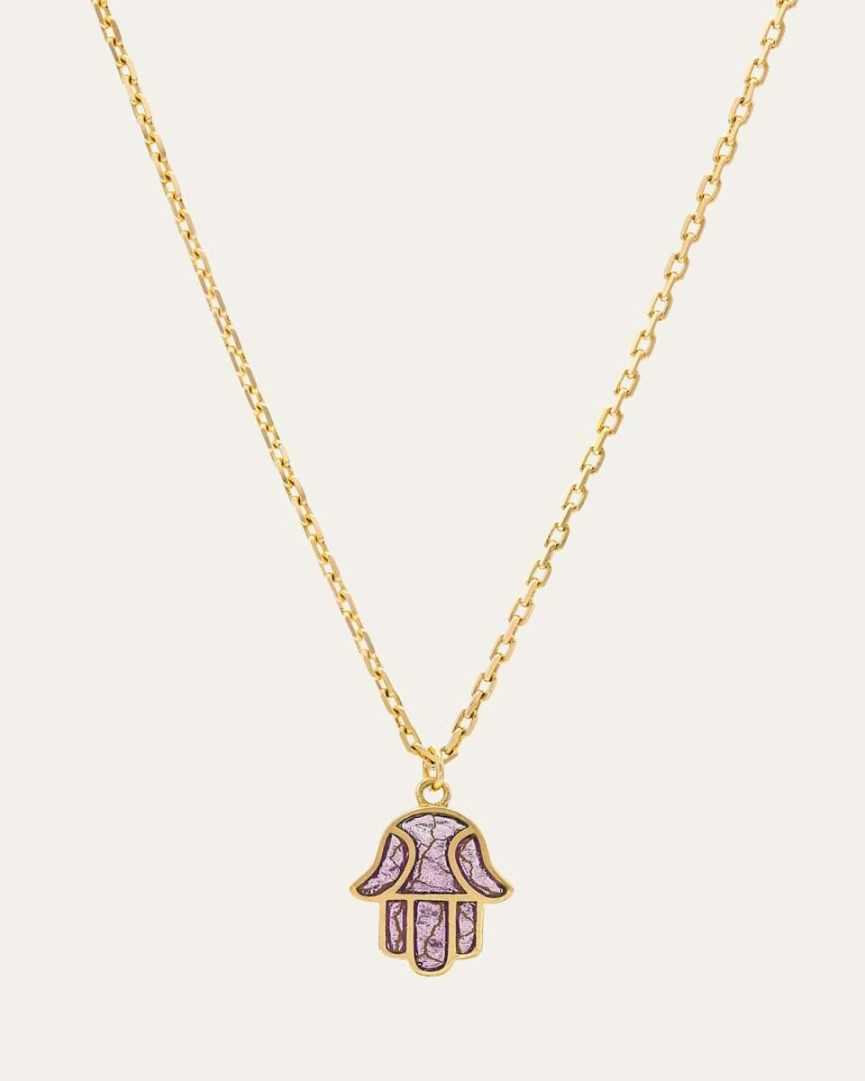 Hamsa Enamel Pendant Necklace